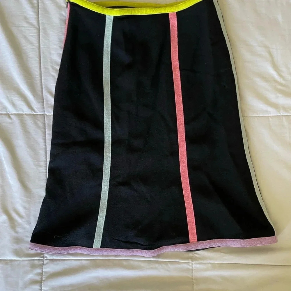 Moschino Black Mini Skirt with Yellow and Pink Accents - Picture 9 of 9